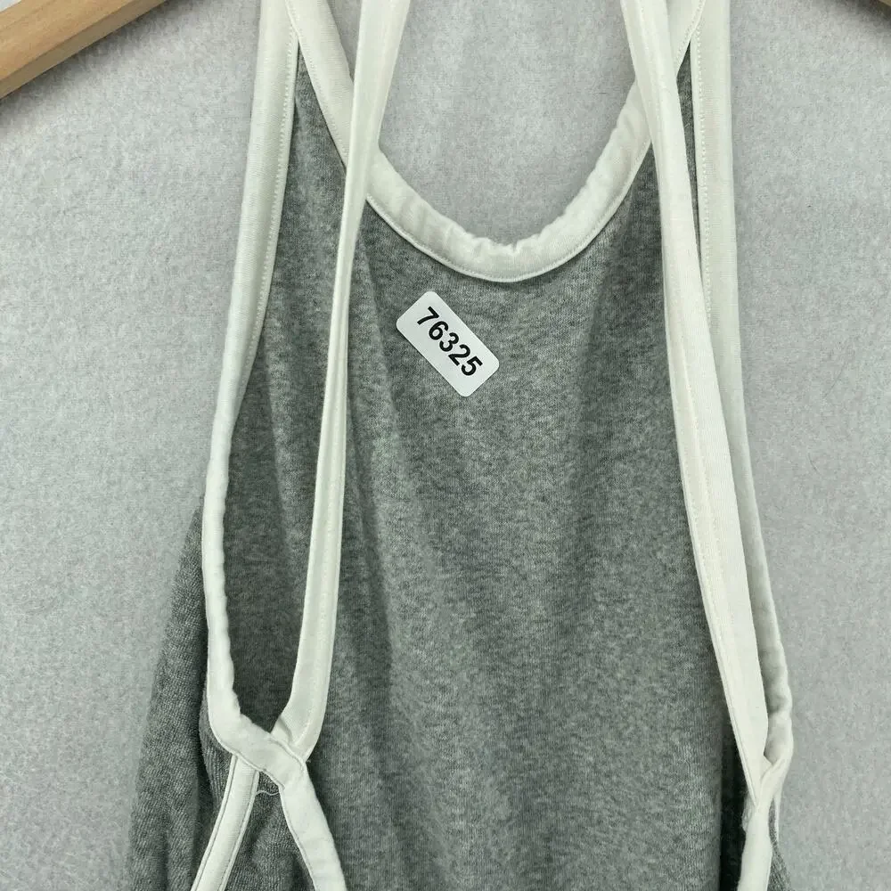 FREE PEOPLE Romper S FP Movement Ringleader Terry Runsie Halter Backless Gray - Picture 16 of 16